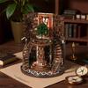 3D Wooden Puzzle QmXCyzl DIY Miniature Dollhouse Study Room Model Kit