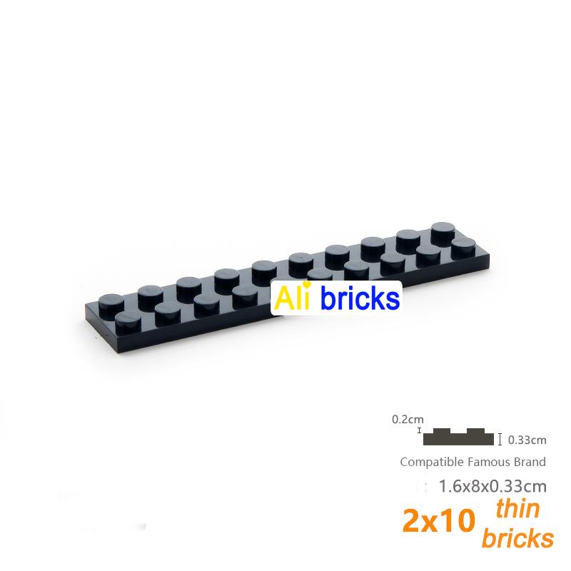 30pcs DIY Building Blocks Thin Figures Bricks 2x10 Dots Educational Creative Size Compatible With 3832 Plastic Toys for Children