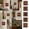 Brass Lever Wall Light Switch Panel Walnut Wood Brass Lever Wall Switch  Home Hotel B&B Decoration