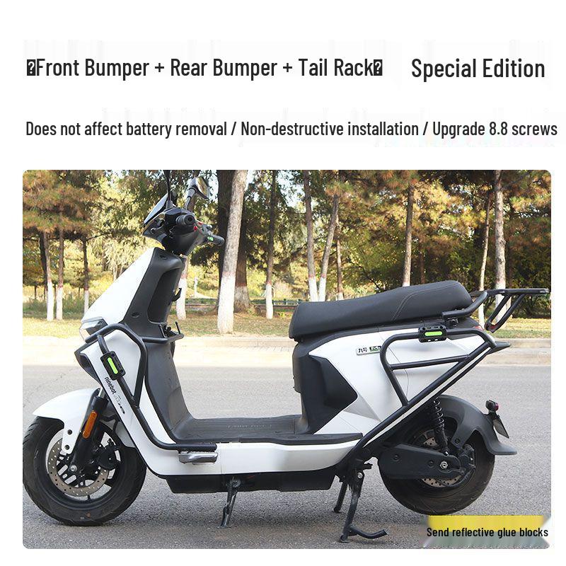 Ninebot Electric Scooter Crash Bars: Anti-fall Thickened Bumper, Backrest, Rear Luggage Rack Cover