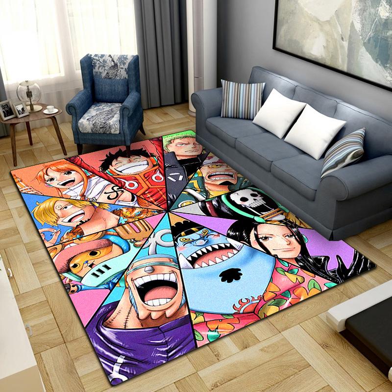

One Piece Anime Puzzle Print Rug Living Room Home Fashion Decoration Office Desk Chair Carpet LXR147 60x90cm