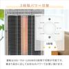 Equipped with Quick Heating Carbon Heater Far Infrared Sheathed Heater Twin Heat Plus with Automatic Swing Function Matte White [Yamazen] +