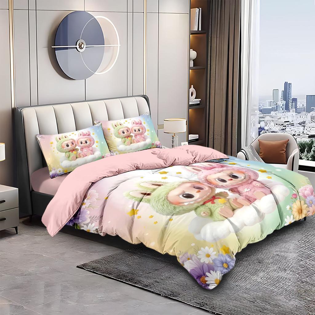 Duvet Cover Pillowcase Mkoko bubu Bedding Set Adult Boy Girl Bedroom Decoration Children Single Double Large Size