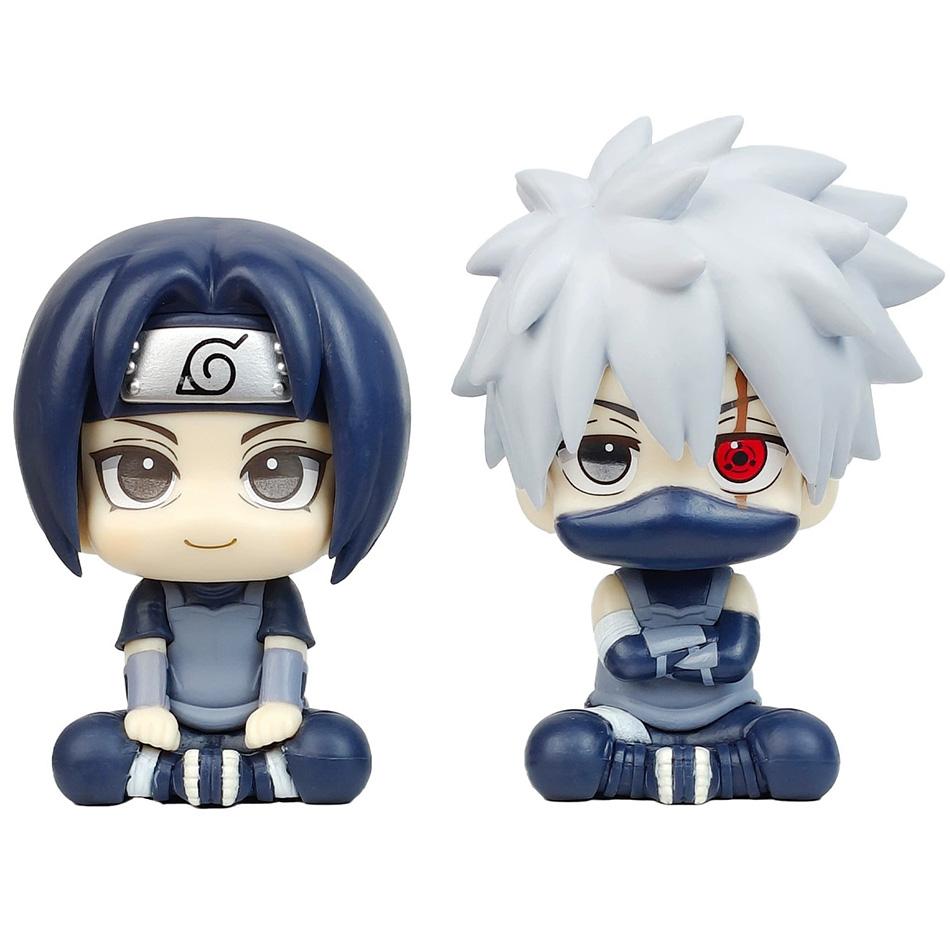 Anime-Figur Naruto Kakashi Actionfigur Q Version Kawaii Sasuke Itachi Figur Autodekoration Sammlerstück Weihnachtsgeschenk