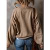 Suéter de Mujer Suelto con Cuentas Cuello Redondo Jersey Manga Larga