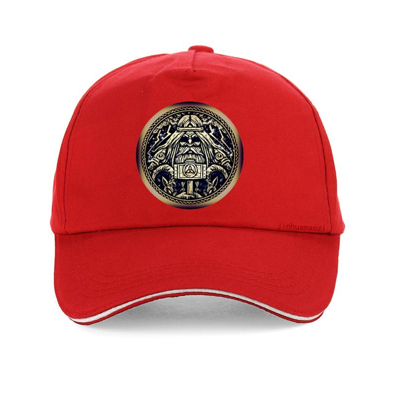 Viking Amulet Print Baseball Cap Thor With Hammer Hip Hop Cap Tv Show Vikings Dad Hat Norse Pagan Talisman Unisex Snapback Hats