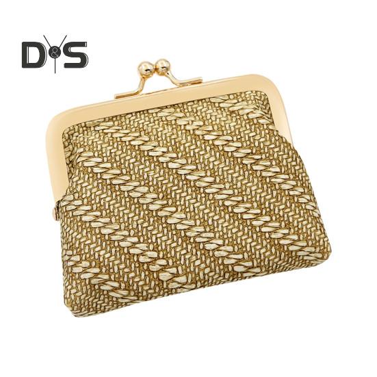 

Мини-портативный кошелек для монет из искусственной кожи с замком-поцелуем, многоцелевой кошелек для ключей, наушников, безделушек, помады, косметических принадлежностей, сумка для хранения с жёлтый