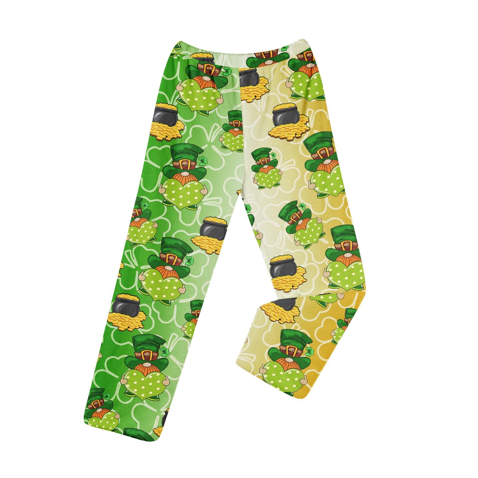 

Пижамные штаны в стиле аниме, повседневные брюки с эластичной резинкой на талии, удобные прямые свободные брюки для йоги L армия зеленый