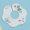 Class A Newborn Baby Saliva Towel Crepe Waterproof Petal Bib Autumn Winter Children Eating Cartoon Cotton Bib