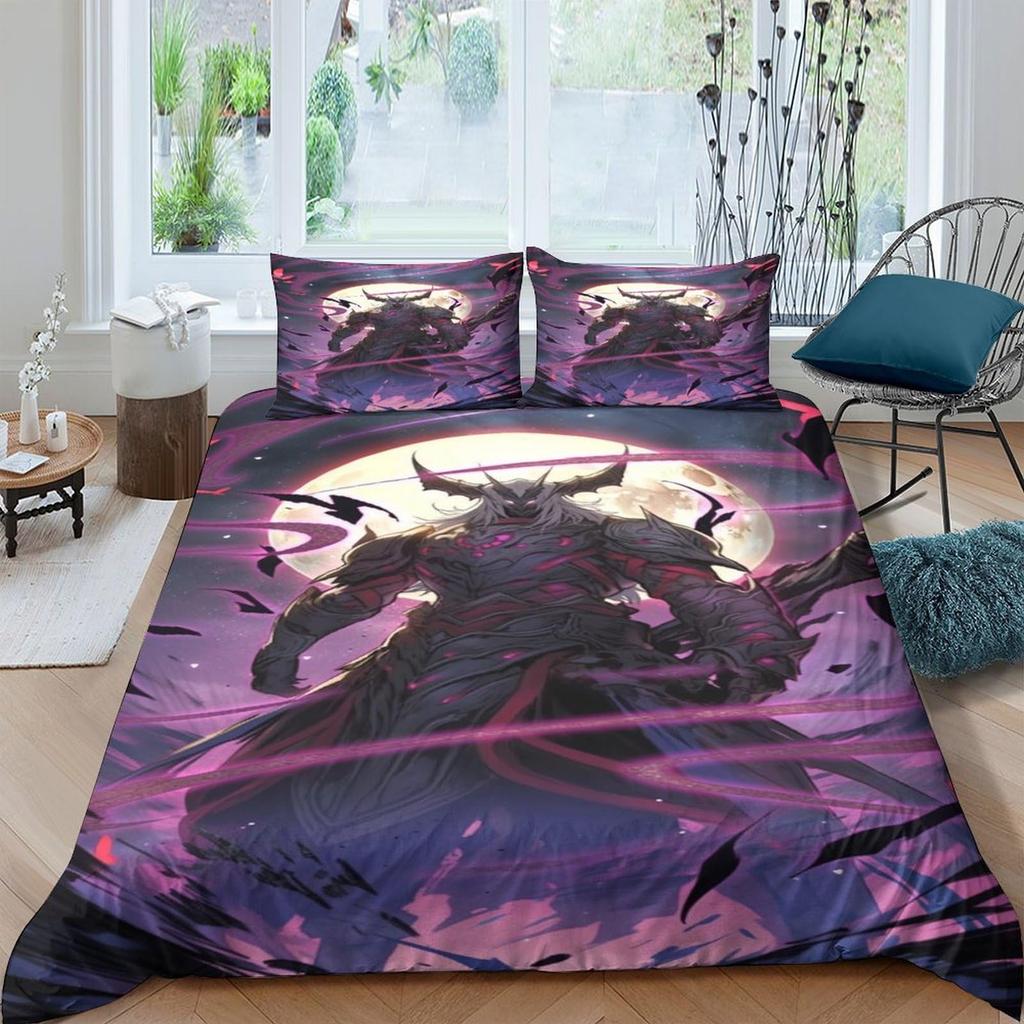 Devil Duvet Covers for Teens Adults Queen Size Quilt Covers Lightweight Down Room Decor 2 Pillowcases 1 Duvet Cover No Comforter