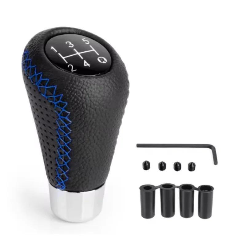 

Универсальная 5-ступенчатая механическая кожаная красная прострочка ручка переключения передач автомобильный рычаг переключения передач ручка переключения передач рычаг механической коробки передач M8 M10 M11 M12 синий