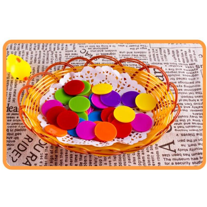 100 Stuks Plastic Poker Chips Casino Bingo Markers Voor Plezier Familie Club Kermis Bingo Spel Benodigdheden 25 Mm 9 Kleuren