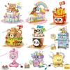 House Building Blocks Household Appliance Dessert Store Street View Snack Children's Toys Boys Girls Gifts Compatible With