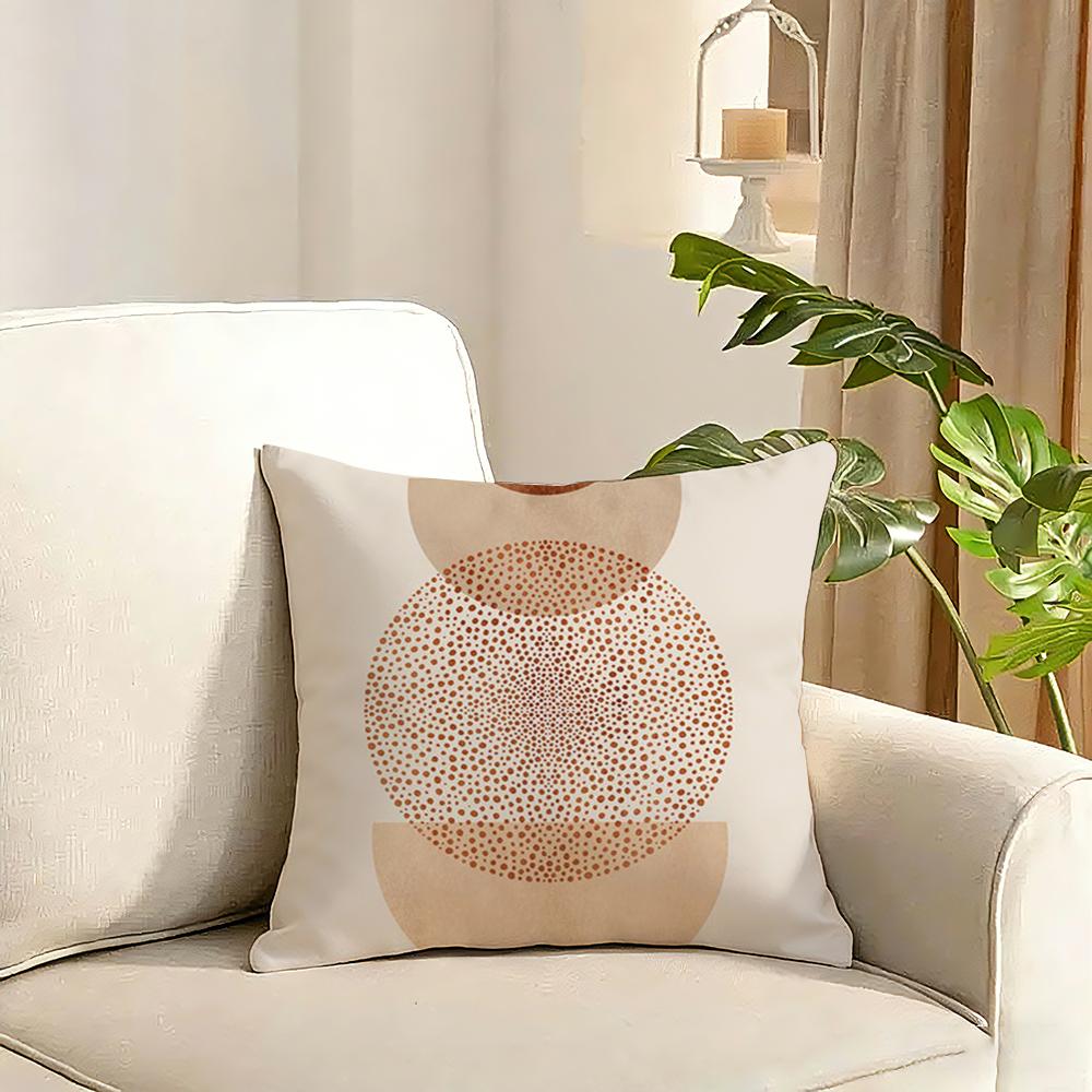 Boho Matisse Coral Lines Cushion Cover Reversible Plush Pillow Cover Soft Fluffy Home Decor for Sofa Bedroom