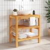 VidaXL Bathroom Cabinet with 2 Shelves 74x45x75cm Solid Wood 353955