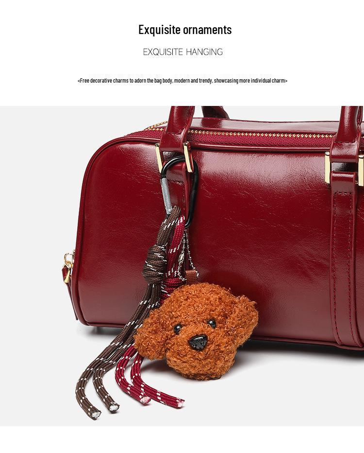 Red Square Women's Pillow Handbag - 2025 Autumn/Winter Korean Casual Shoulder Crossbody