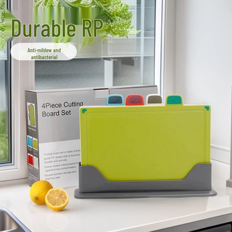 Antibakterielle schimmelresistente Kunststoff-Küchenschneidebrett mit rutschfestem Design