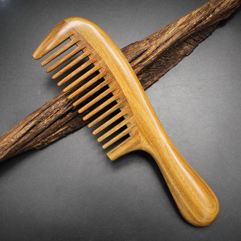Green Sandalwood Wide-Tooth Massage Comb