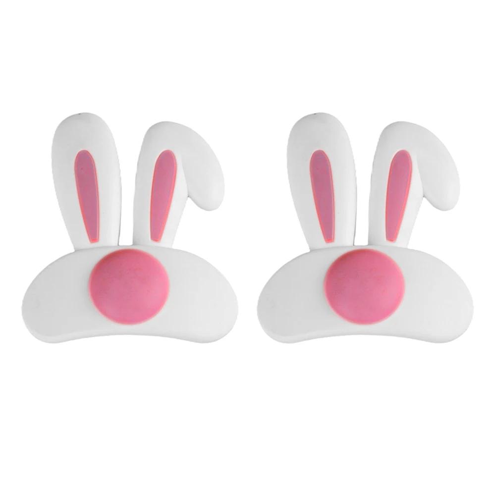 

2 шт. милые кроличьи уши украшение для шлема универсальный мотоциклетный электрический автомобильный шлем наклейки для укладки велосипедный шлем аксессуары белый