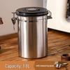 Airtight Stainless Steel Coffee Bean Storage Jar with Measuring Spoon