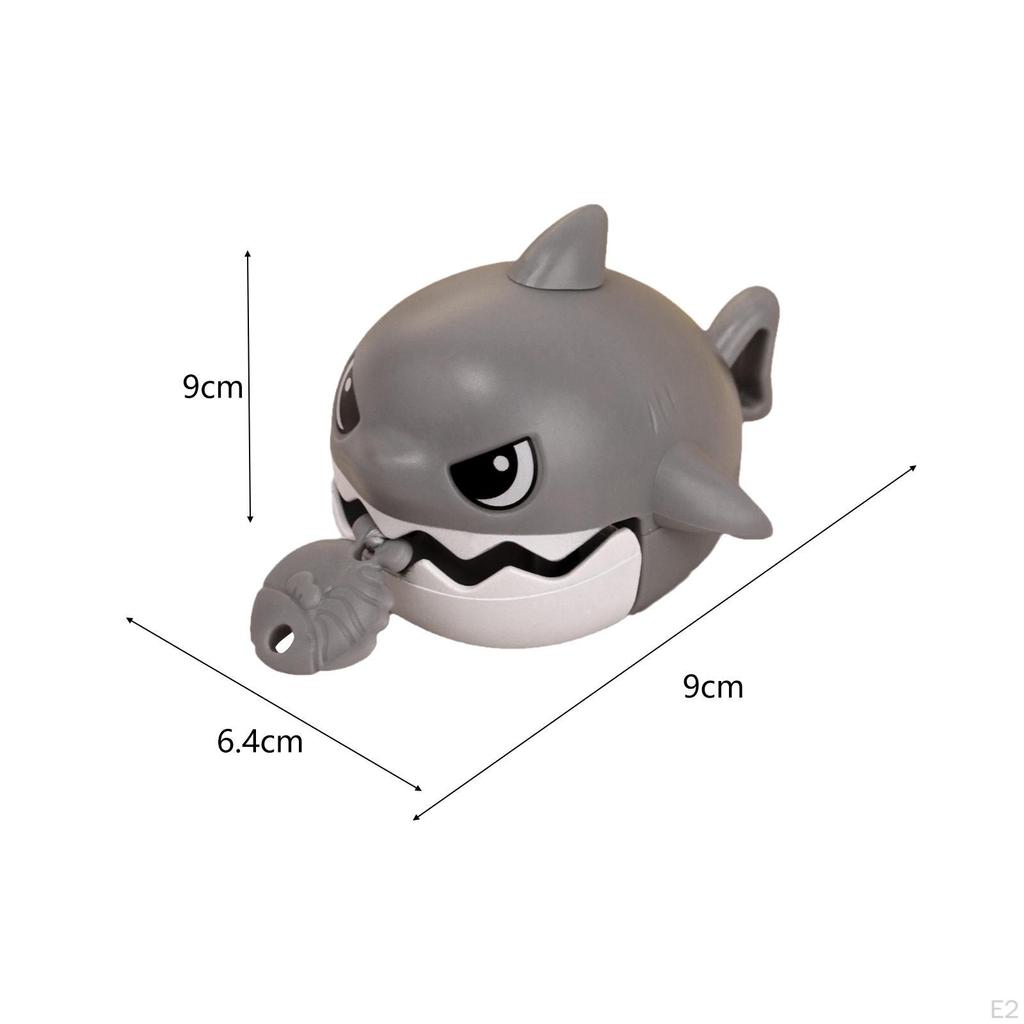 Wind Up Moving Toy Pull Back Shark for Kids Keychain Toys Funny Bath Birthday, Pool