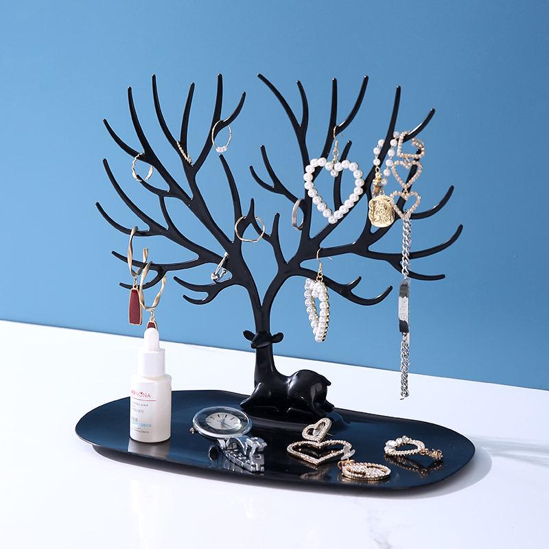 Organizer na biżuterię w kształcie drzewa z porożem: Stojak na kolczyki, pierścionki, bransoletki i ekspozytor do dekoracji domu.