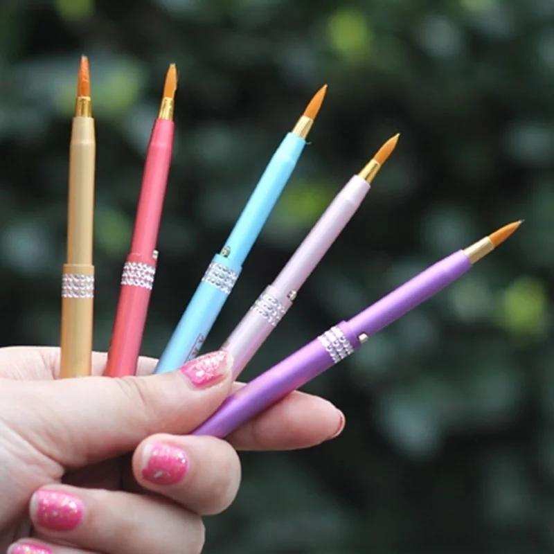 5 шт./комплект Макияж Женский Портативный Выдвижной Косметический Кисть для Губ Помада Блеск Красота.