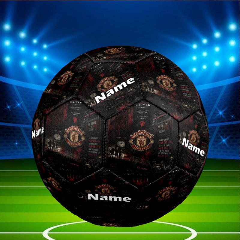 Custom Name Personalized Manchester Football F.C-A Print Size 5 Soccer Ball Training & Match Football, for Team, Kicking, Gift for Football Enthusiast