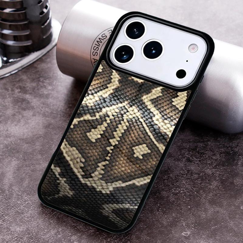 Cobra Python Snake Skin Phone Case For iPhone 17 16 15 14 13 12 11 Pro Max Plus 17Air Soft Silicone Cover