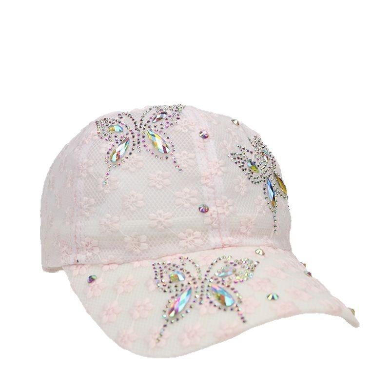 Butterfly Embroidered Baseball Cap With Breathable Mesh For Outdoor Sun Protection