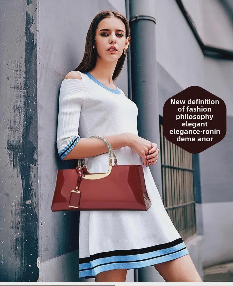 "2019 Stylish European & American Patent Leather Wedding Crossbody Shoulder Bag for Brides"