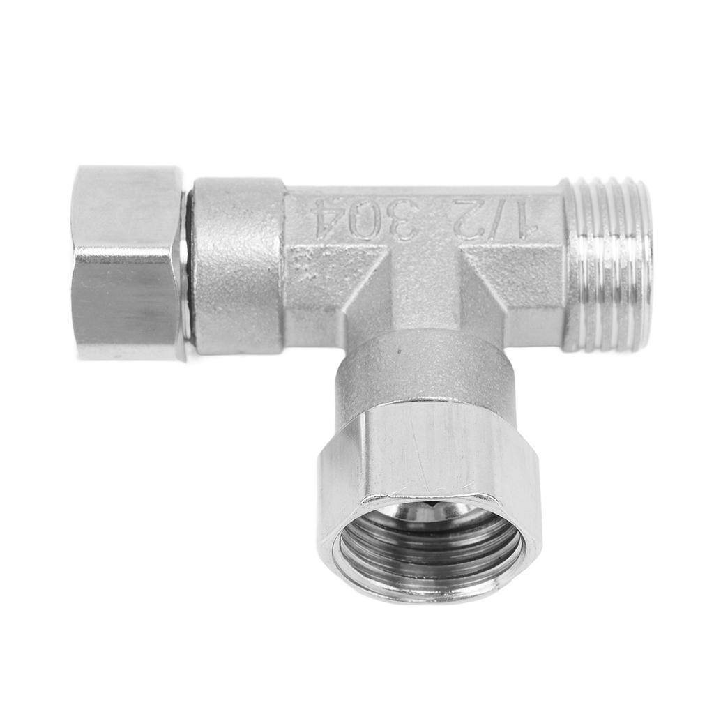 Pipe Fitting 3 Way Tee 304 Stainless Steel Hose Connector Pipeline Adapter G1/2 for Water Air 2