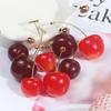 Japanese Korean Cute Cherry Fruit Earrings Studs & Dangles