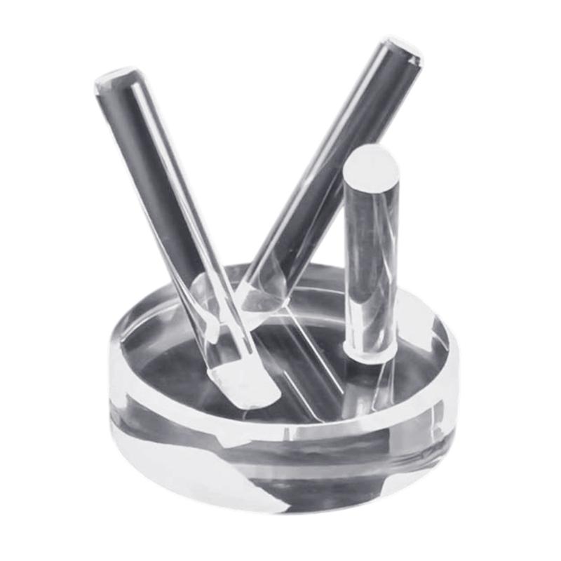 5/7cm High Three Legs Baseball Holder With Clear Base No Tool Needed Souvenirs Display Rack for Home Shop Decoration