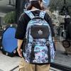 Fashion new simple large-capacity backpack, junior high school student schoolbag, male trend camouflage printing trend backpack