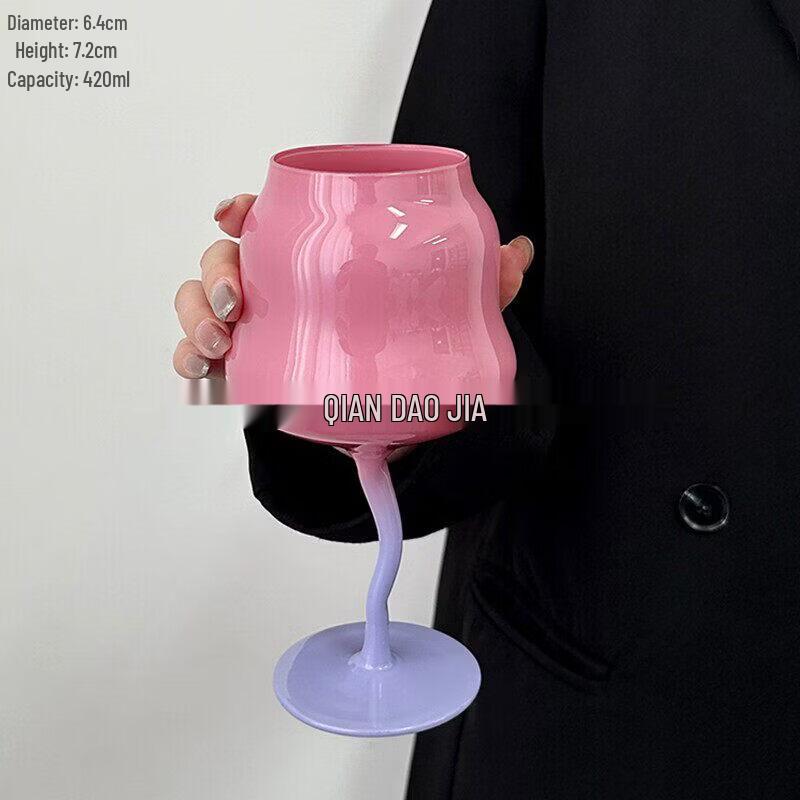 Macaron Color Glass Cocktail Stemmed Gift Set