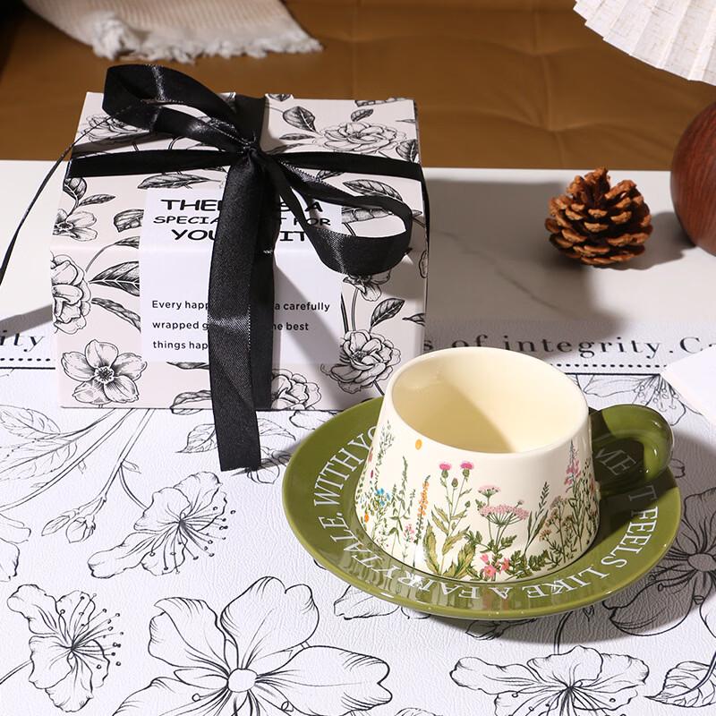 French Style Ceramic Coffee Mug Set