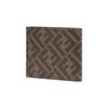 Fendi FF Monogram Logo Pattern Double Fold Textured Fabric Wallet Men Wallet Brown Yellow 7M0338-AJJ8-F1HRH