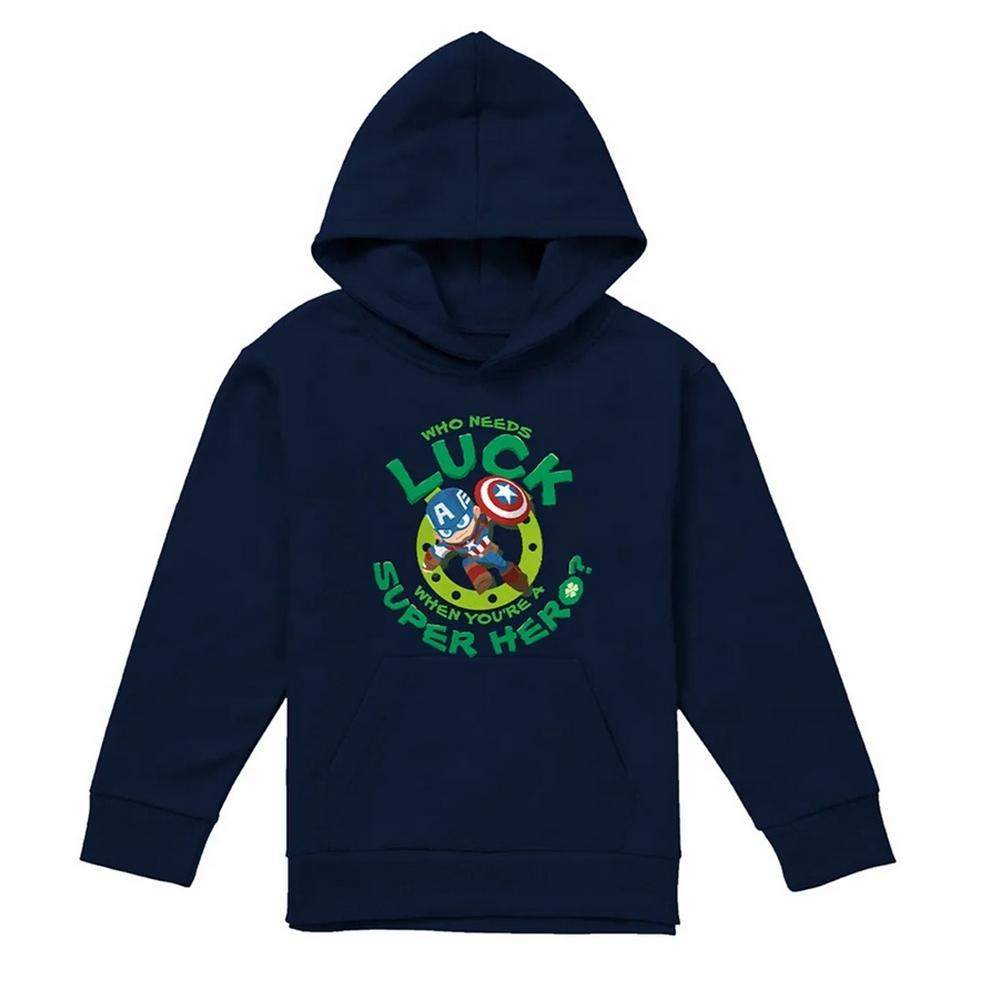 Captain America Childrens/Kids Lucky Super Hero Pull Over St Patricks Day Hoodie