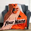 Name Custom Baltimore Orioles Print Flannel Blanket High Quality Warm Comfortable Cover for All Seasons Perfect for Gifts Home Decor