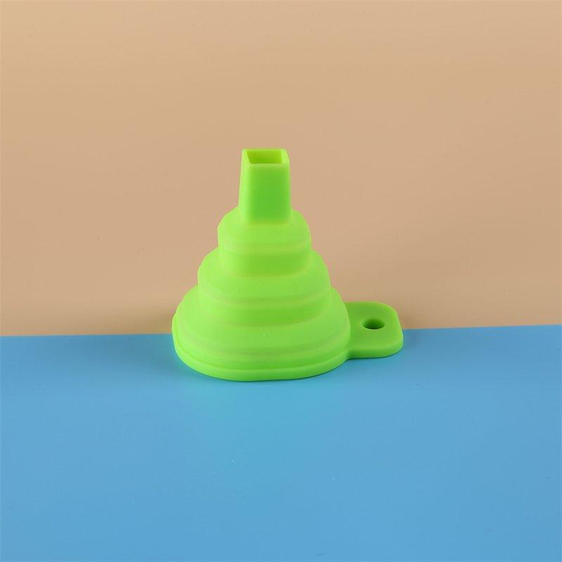 Silicone Funnel with Square Mouth, Silicone Folding Funnel, Square Mouth, Folding Type, Color, for Daily Use, Suitable for Students.