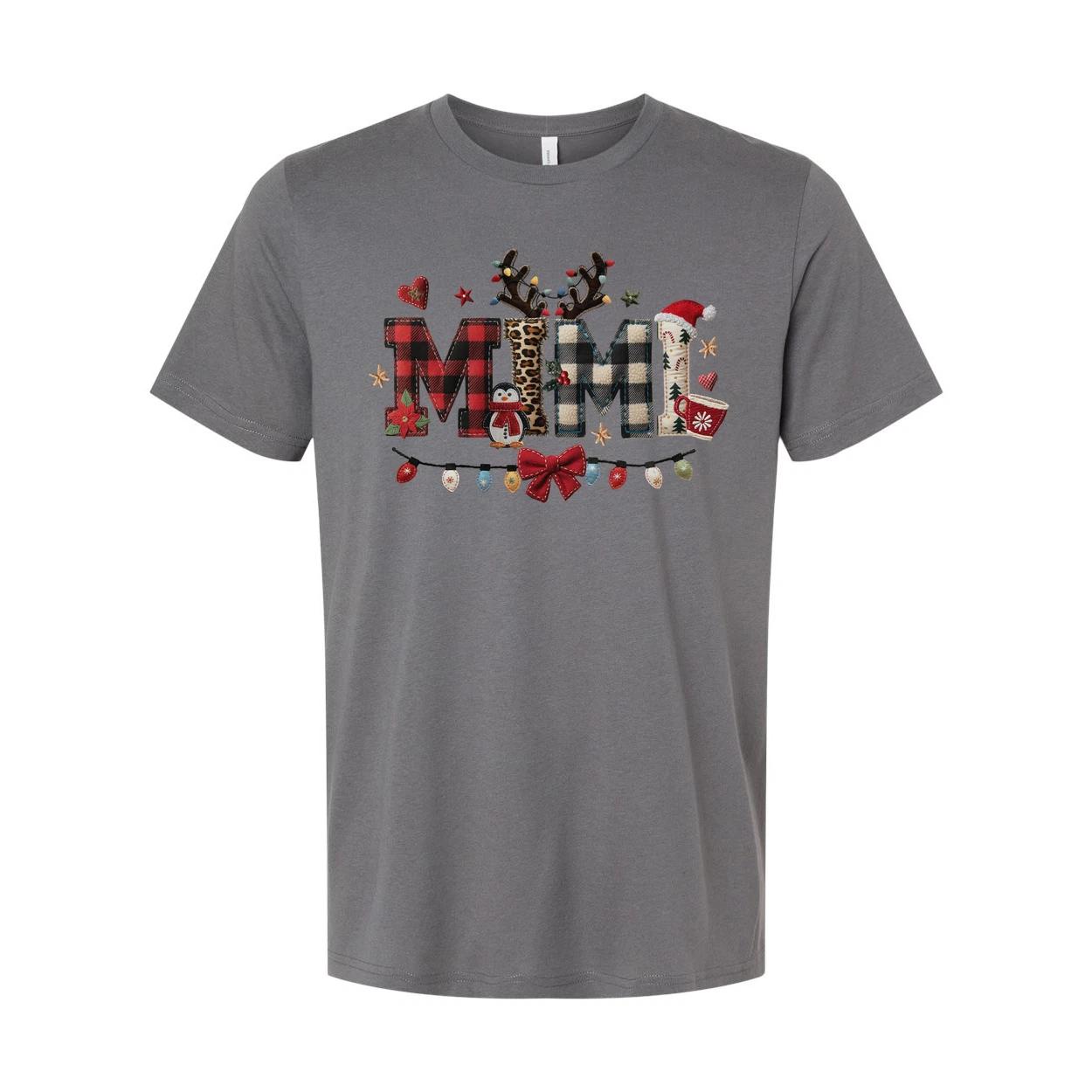 

Unisex Christmas Graphic T Shirt With Festive Multicolor Letters And Holiday Mot 4XL