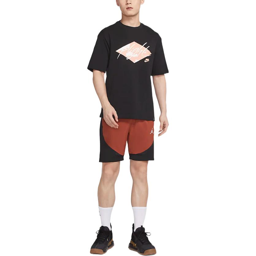 Jordan Reflective Logo Color-Block Casual Shorts Men Bottoms Black DM1830-641
