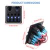 Metal Waterproof Rocker Switch Panel Dual USB Ports With Circuit Protect Circuit Breaker Blue LED Light For Car RV Marine Boat