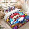 Super Mario Bedding Set, 1 Duvet Cover & 2 Pillowcases Soft Comfortable Bedroom Home Textile Decor