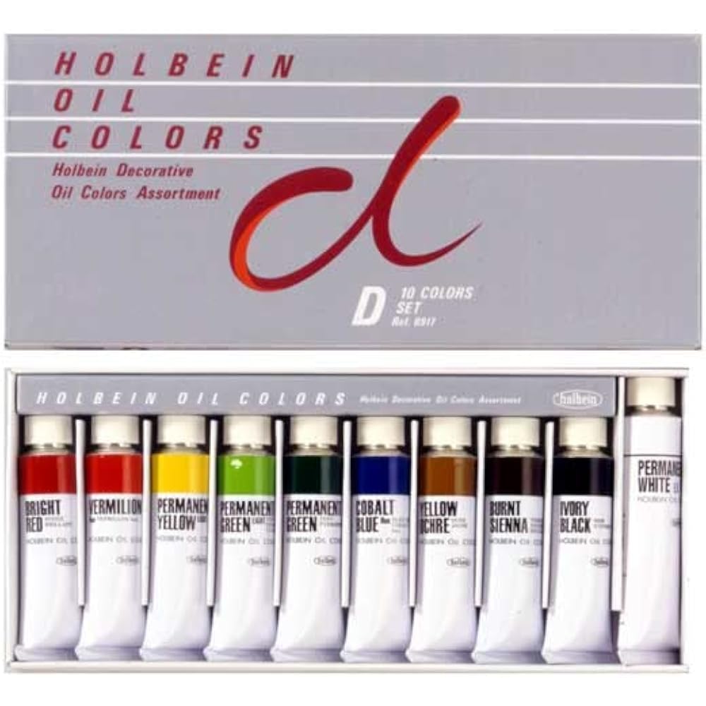 Holbein Oil Paint B917 D Set (15ml 9 colors+20ml white) 1917