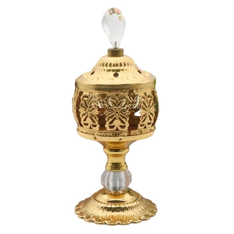 Gold Vintaged Frankincense Holder Stand For Aromatherapies Home Church Decoration
