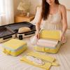 4Pcs Foldable Compression Packing Cube Space Saving Luggage Organizer Set  Travel Use