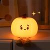 Sad Face Pumpkin Night Lights Cute Soft Silicone Safe Lamp Decorations Timing Dimmable Bedside Decor Kids Baby Halloween Gifts Holiday