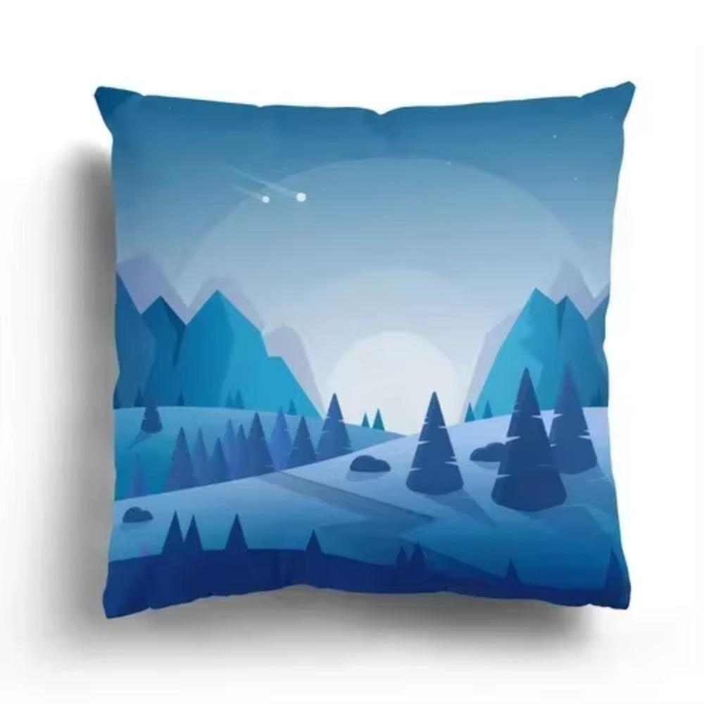 Cushion Cover Pillow  Autumn Scenery Home Decor Sofa Decorative